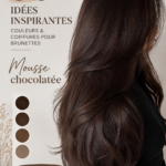 Palette de couleurs pour cheveux bruns avec nuances chocolat mousse