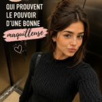 Avant et après maquillage montrant une transformation spectaculaire