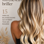 Exemple de balayage blond en dégradé sur des cheveux longs et ondulés.