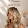 Femme avec des cheveux longs et fluides dans un cadre élégant