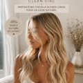 Coiffure d'été naturelle sur cheveux longs blonds, inspirée par les tendances de 2023.