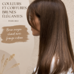 Un modèle avec des cheveux bruns élégants et modernes, affichant une coupe tendance.