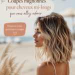 Collage de 15 coupes de cheveux mi-longs modernes et stylées