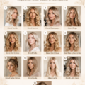 Femme avec des cheveux blond crémeux chic et moderne