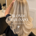 Inspiration de coiffures blondes avec différentes nuances de blond sur un modèle