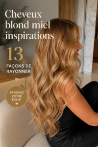 Femme avec des cheveux blond miel éclatants