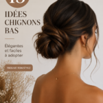 Femme avec un chignon bas élégant lors d'un événement