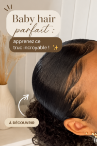 Un bébé avec des baby hair soigneusement coiffés
