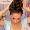 Chignon décoiffé élégant réalisé facilement pour un look chic.