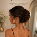 Chignon mi-haut mi-bas élégant pour une soirée de bal