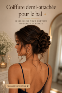 Chignon mi-haut mi-bas élégant pour une soirée de bal