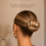Chignon mi-long slick et élégant sans mèches encadrantes