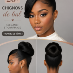 Coiffure chignon bas élégant sur une femme, parfait pour des événements