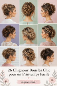 Chignon bouclé chic parfait pour le printemps
