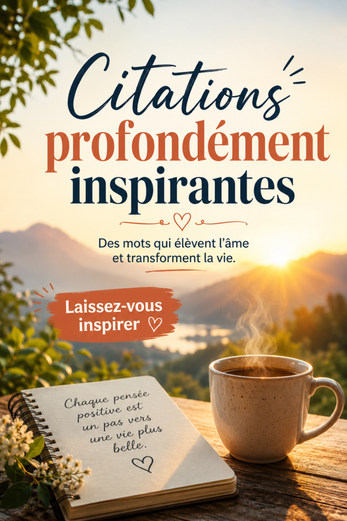 Collection de citations inspirantes pour nourrir votre quotidien.