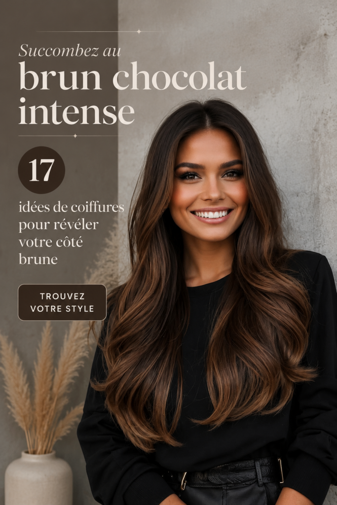 Coiffures élégantes pour cheveux bruns chocolat