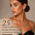 Chignon bas élégant, idéal pour un bal de promo