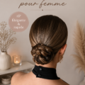 Femme avec une coiffure simple et élégante