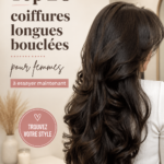 Femme avec de magnifiques cheveux longs et bouclés, reflétant un style tendance.