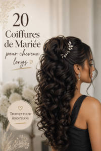 Coiffure élégante pour mariage sur cheveux longs