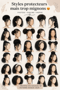 Styles de coiffure protecteurs adorables pour cheveux