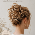 Coiffure élégante et simple pour l'été 2025, mettant en avant un updo chic.