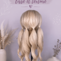 Coiffure slick et texturée sur un modèle, présentant une allure élégante.