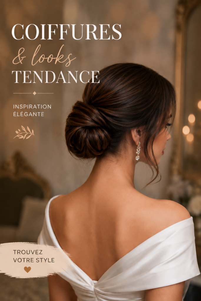 Collage de coiffures stylées pour femmes et looks de mode actuels