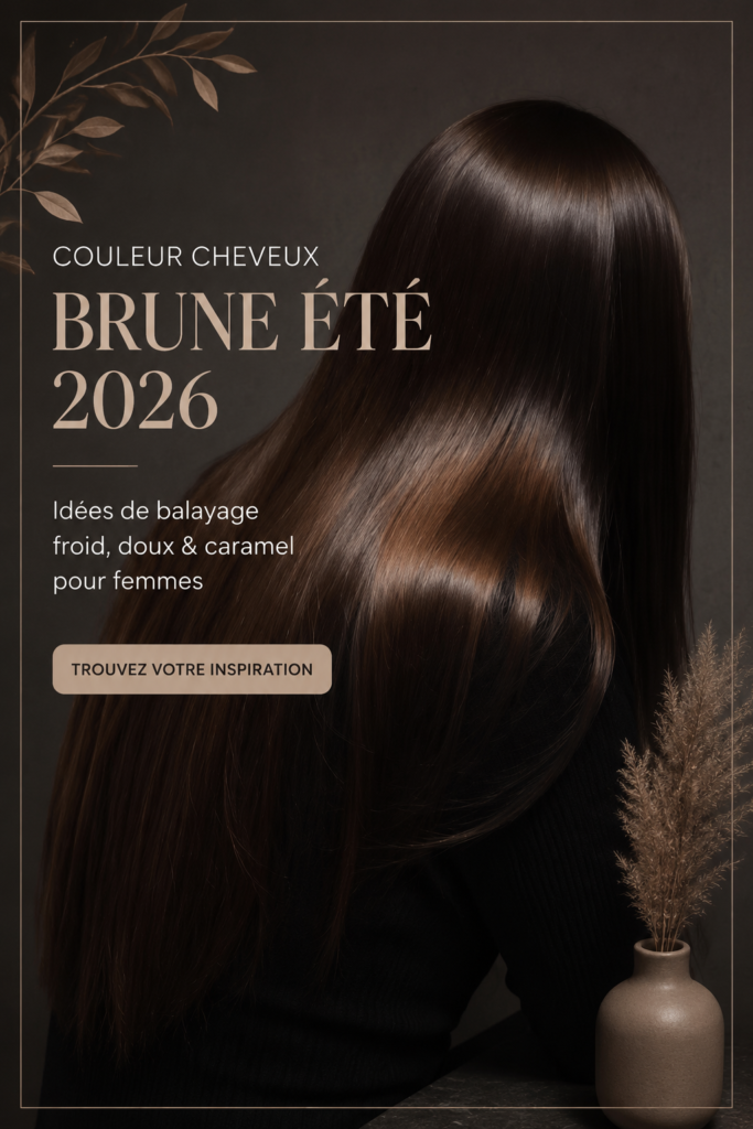 Couleur de cheveux brunes avec des reflets caramel pour l'été 2026