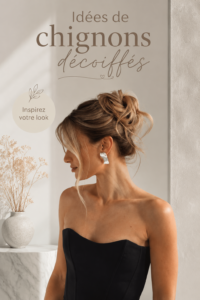 Chignon décoiffé tendance féminin sur un modèle
