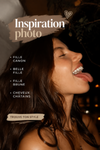 Portrait d'une fille brune avec un style élégant dans un cadre naturel.