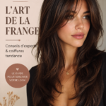 Une femme avec une frange élégante et une belle coiffure tendance.