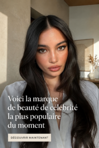 Produits de beauté populaires utilisés par des célébrités dans un environnement glamour.