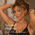 Chignon femme inspiré de Pamela Anderson, élégant et glamour.