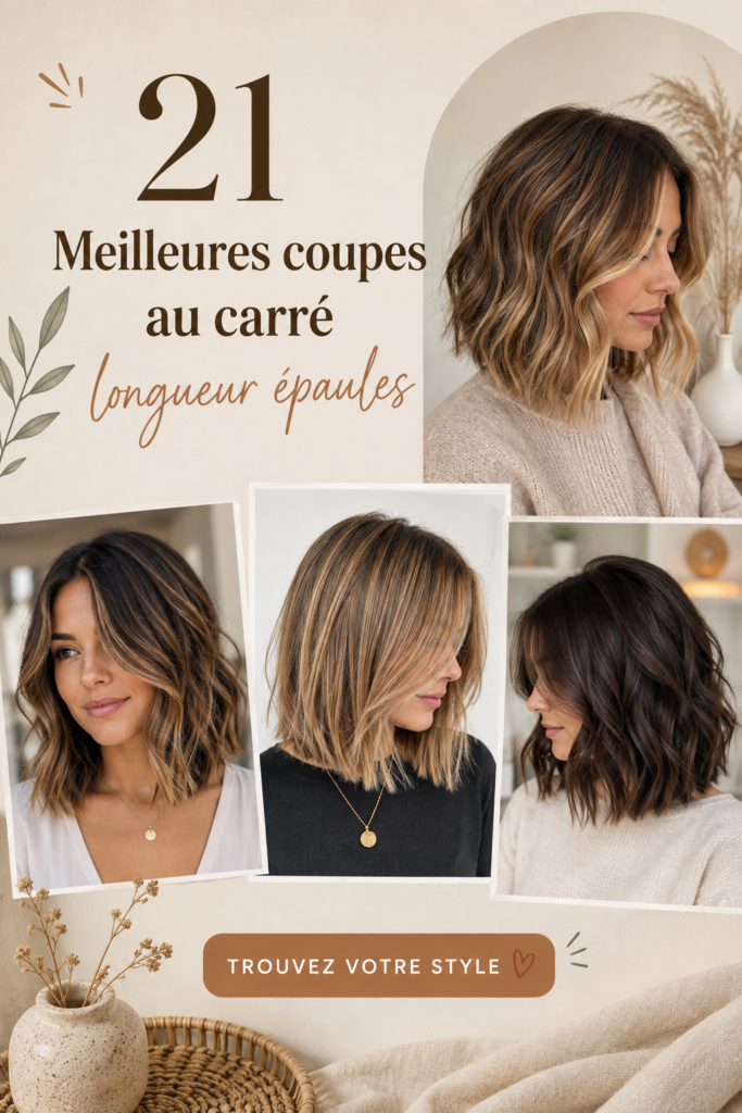 Coiffure bob aux épaules, élégance et modernité