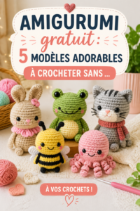 Une collection de modèles amigurumi colorés à crocheter.
