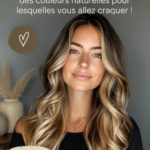 Femme avec un balayage élégant lumineux et naturel