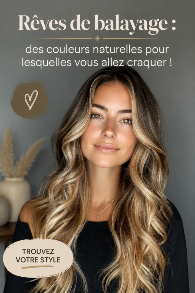 Femme avec un balayage élégant lumineux et naturel