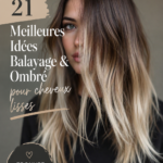 Exemples de balayage et ombre sur cheveux raides, montrant différentes nuances et styles.