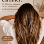 Une femme avec un joli balayage caramel éclatant