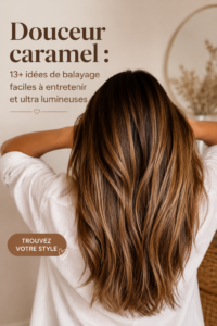 Une femme avec un joli balayage caramel éclatant