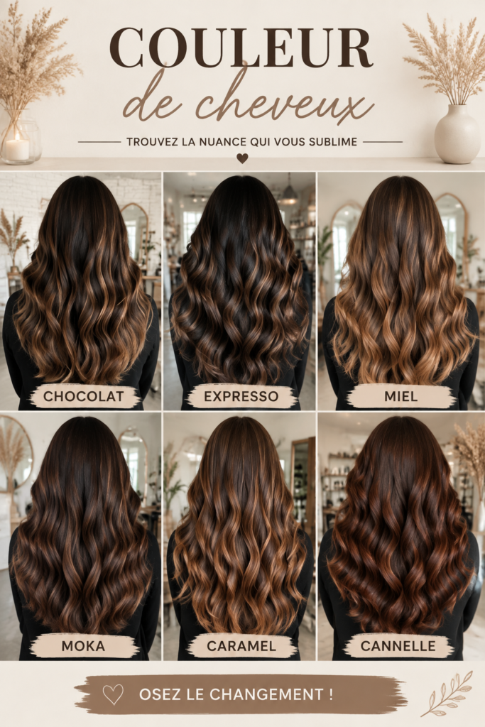 Femme avec des cheveux blonds et des reflets cuivrés, représentant une tendance couleur cheveux.