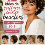 Coiffure courte bouclée stylée sur une femme