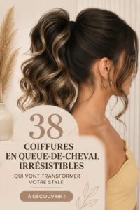 Un modèle présentant différentes styles de queues de cheval classiques et modernes.