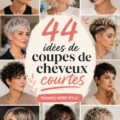 Un mannequin avec une coupe de cheveux courte stylée posant en extérieur.