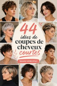 Un mannequin avec une coupe de cheveux courte stylée posant en extérieur.