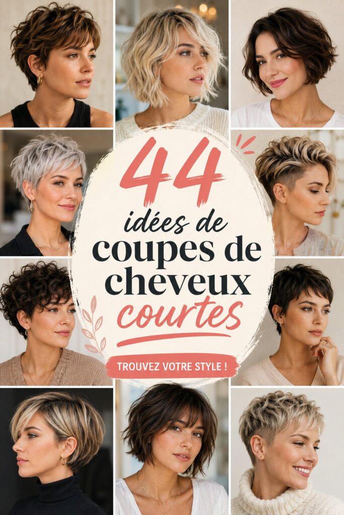 Un mannequin avec une coupe de cheveux courte stylée posant en extérieur.
