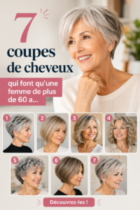 Femme de 60 ans avec une coupe de cheveux moderne et élégante