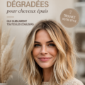 Coupe de cheveux mi-longue dégradée sur cheveux épais