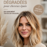 Coupe de cheveux mi-longue dégradée sur cheveux épais